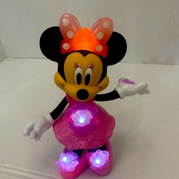 DISNEY talking singing Minnie Mouse light up push press flower toy colors - Picture 3 of 13